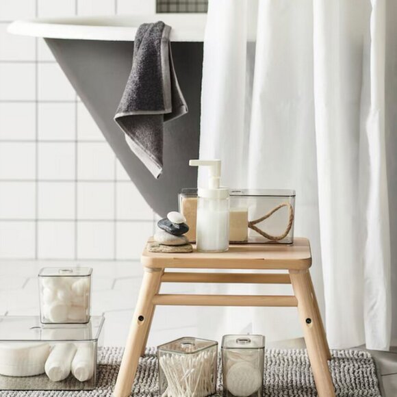 IKEA New TACKAN Soap dispenser Glass with White Pump - Picture 2 of 3